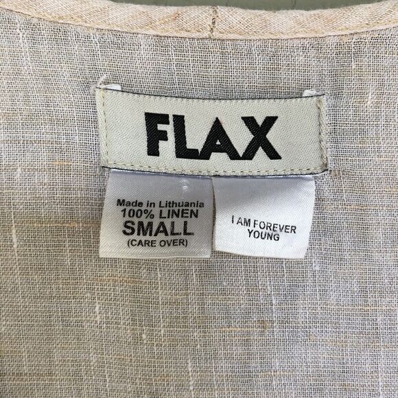 Flax Linen Maxi Dress Women S Cream Sleeveless Midi Relax Side Slits Lagenlook - Picture 7 of 14